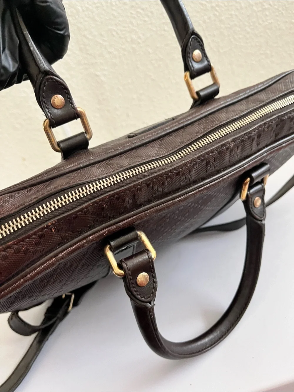 Gucci leather briefcase